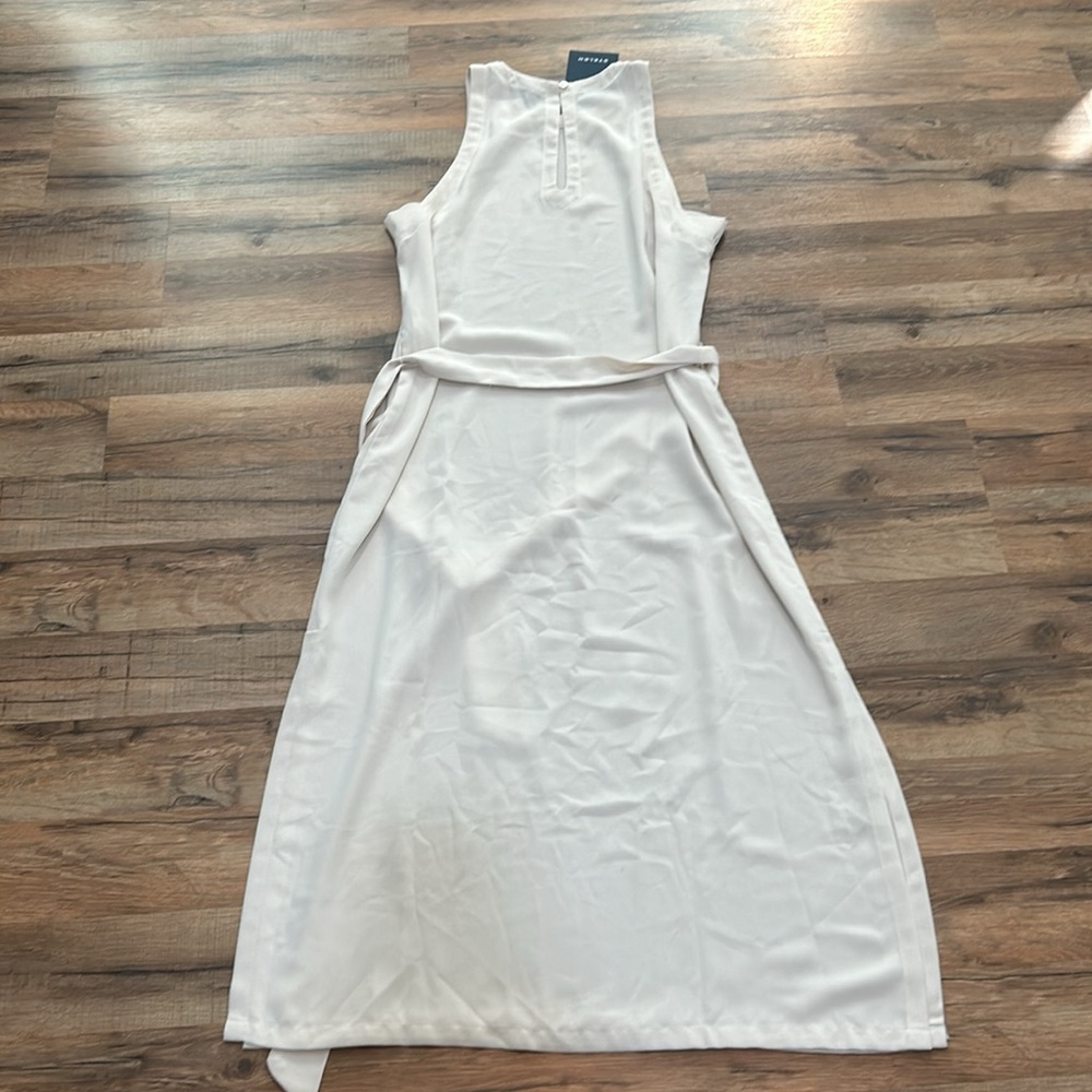 STELEN SEMI SHEER DRESS SIZE M TAN  SLEEVELESS NEW - Picture 2 of 10